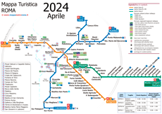 Carte touristique de Rome 2024
